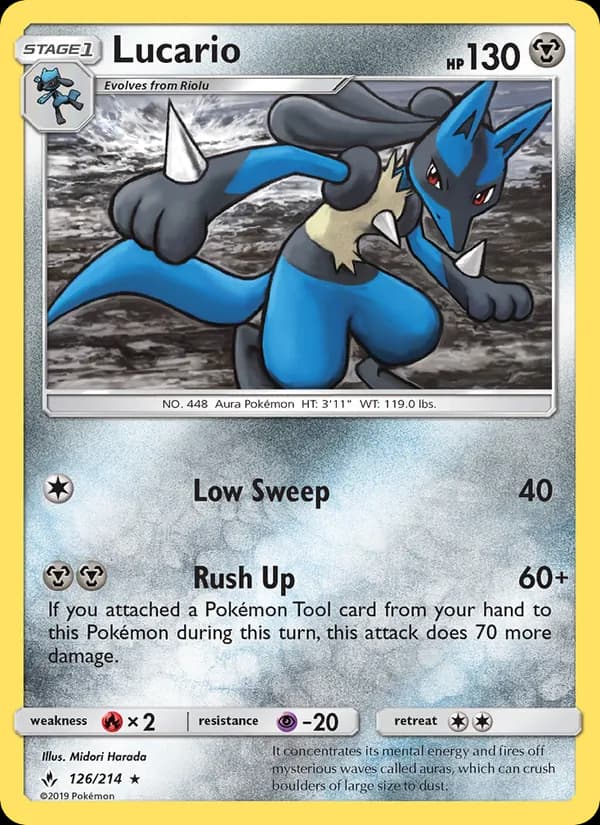 Lucario card in English