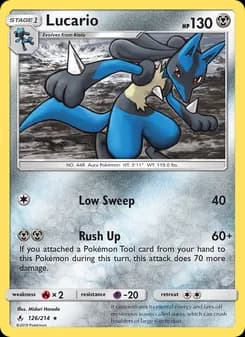 Lucario card in English