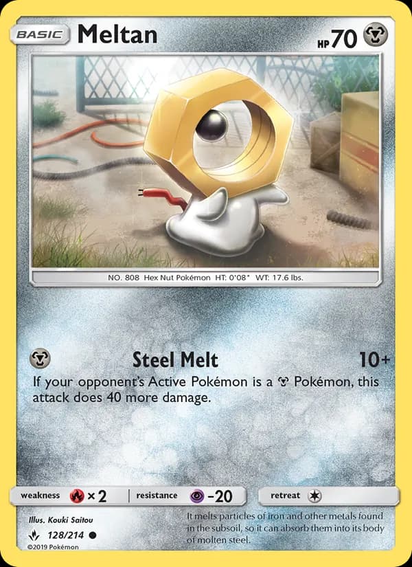 Meltan card in English