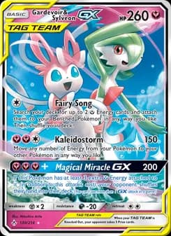 Gardevoir & Sylveon GX card in English