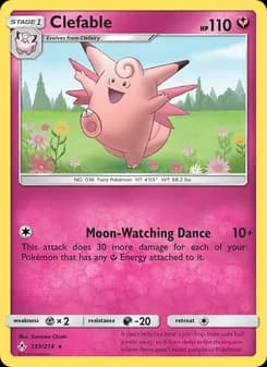 Clefable card in English