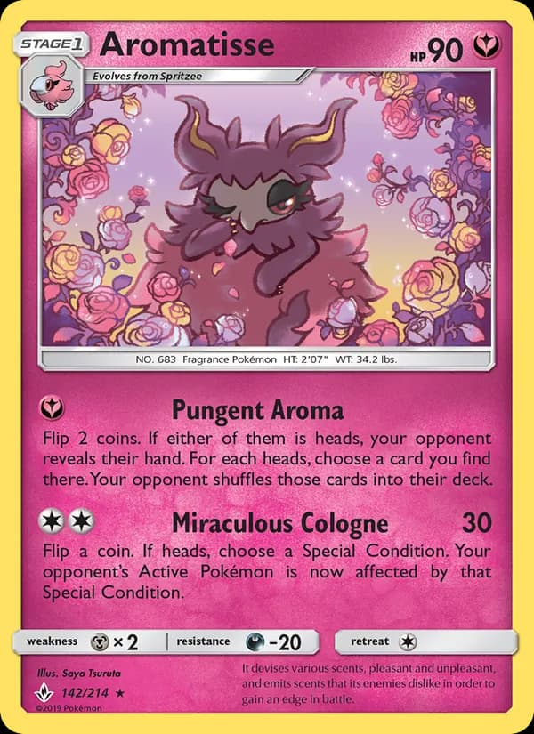 Aromatisse card in English