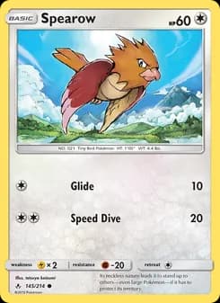 Spearow card in English