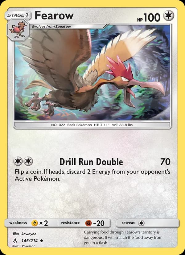 Fearow card in English