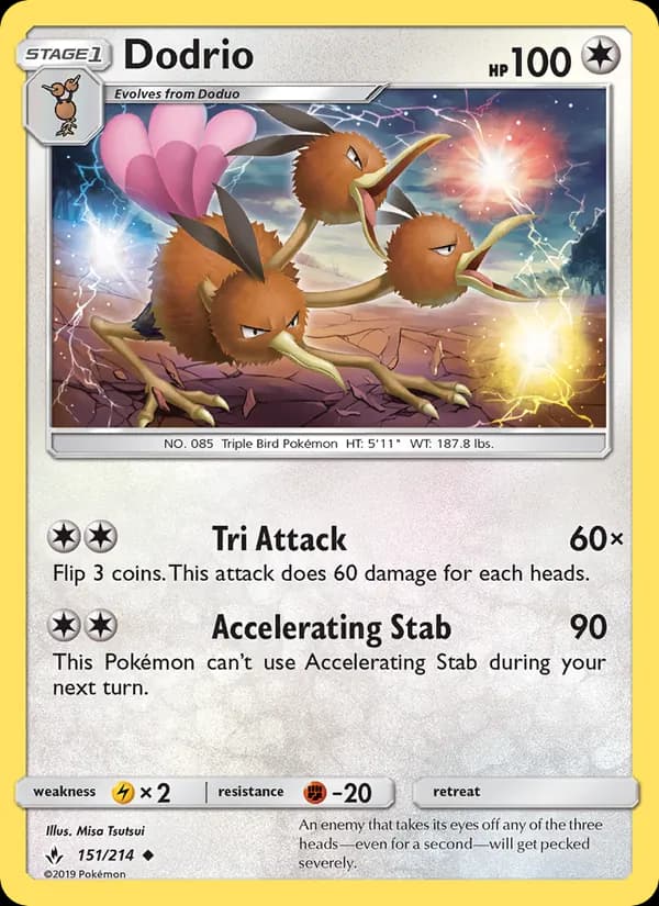 Dodrio card in English
