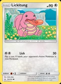 Lickitung card in English
