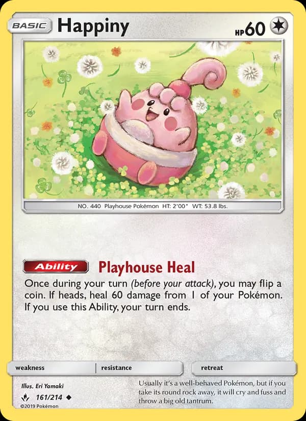 Happiny card in English