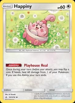 Happiny card in English