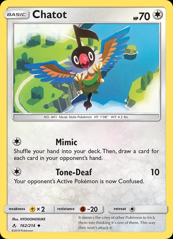 Chatot card in English