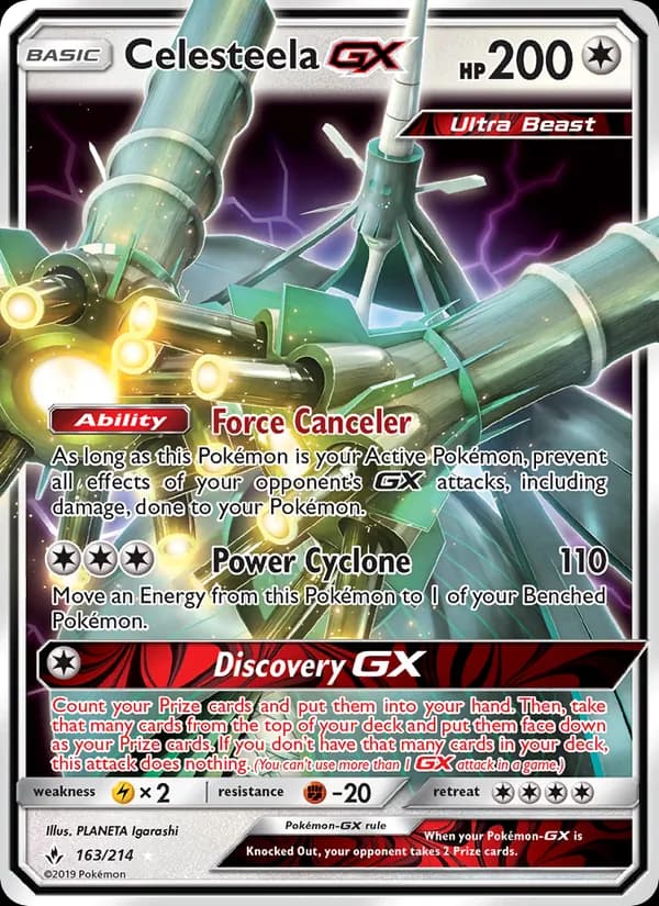 Celesteela GX card in English