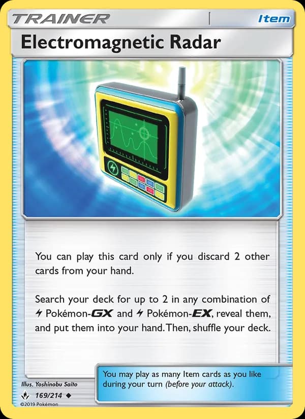 Electromagnetic Radar card in English