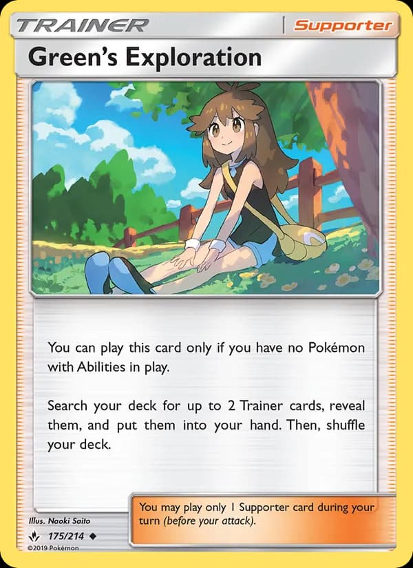 Green’s Exploration card in English