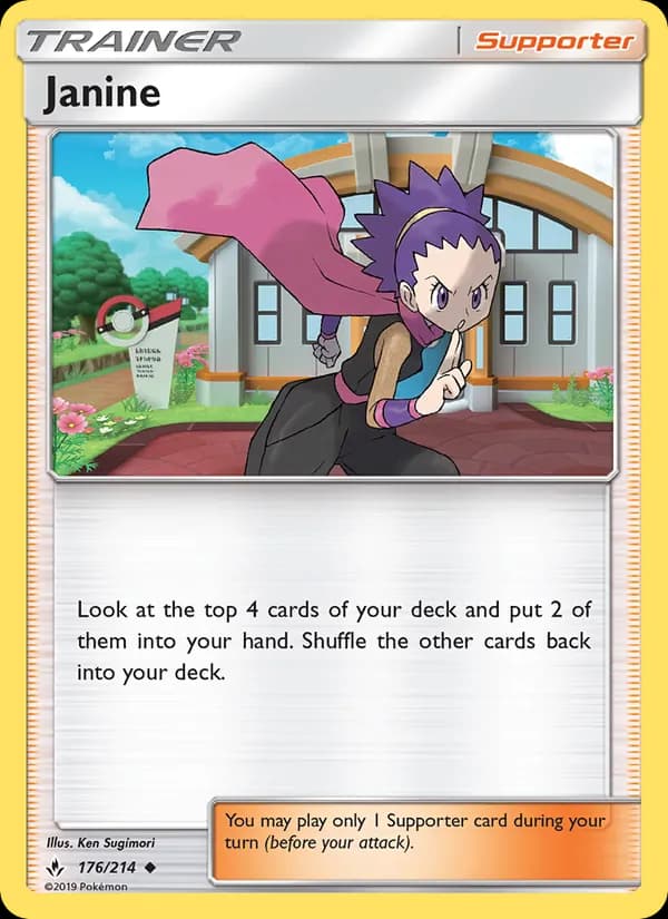 Janine card in English