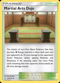 Martial Arts Dojo card in English
