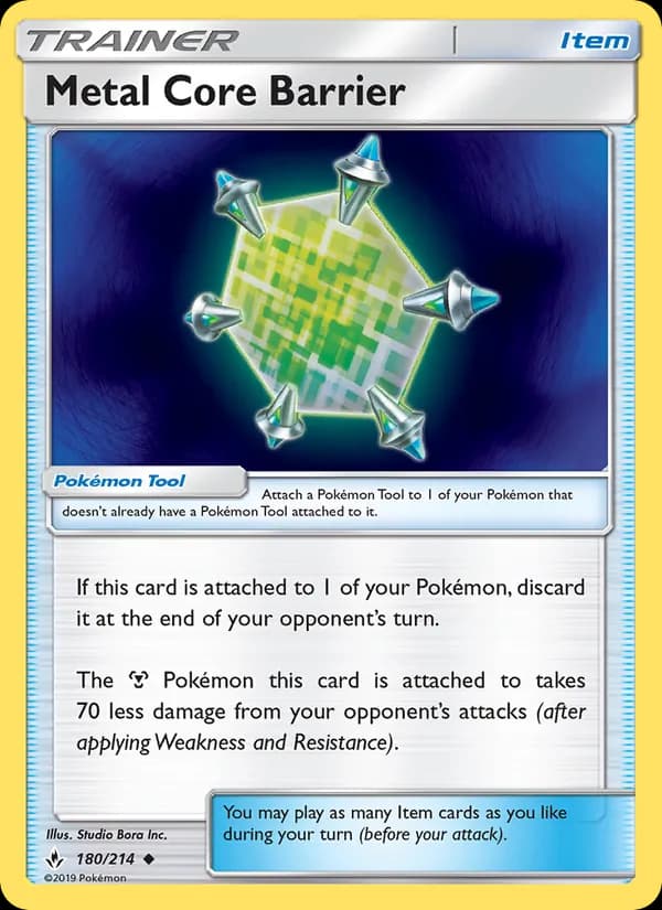 Metal Core Barrier card in English