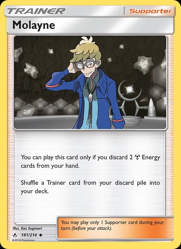 Molayne card in English