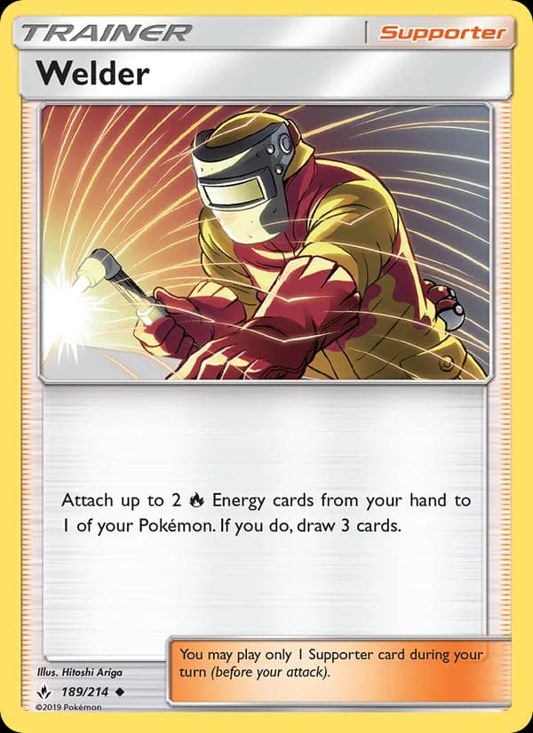 Welder card in English