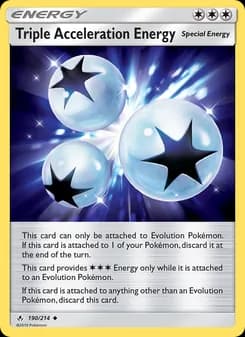 Triple Acceleration Energy card in English