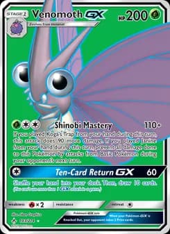Venomoth GX card in English