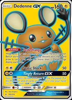 Dedenne GX card in English