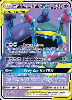 Muk & Alolan Muk GX card in English