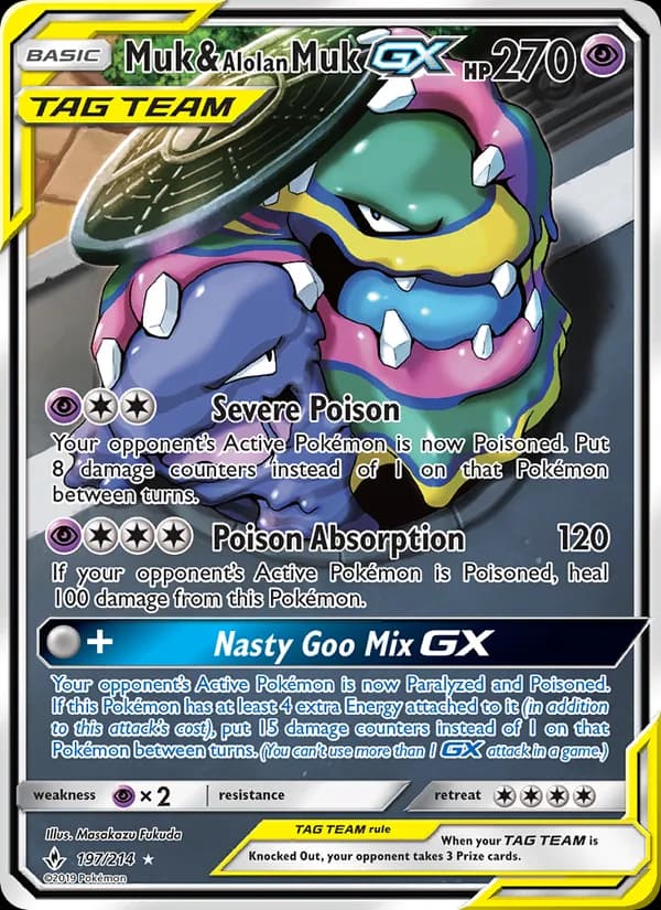 Muk & Alolan Muk GX card in English