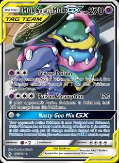 Muk & Alolan Muk GX card in English