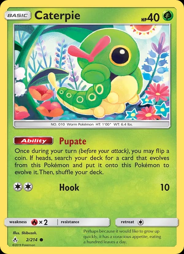 Caterpie card in English