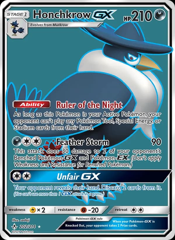 Honchkrow GX card in English