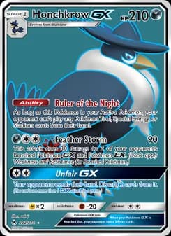 Honchkrow GX card in English
