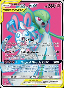 Gardevoir & Sylveon GX card in English