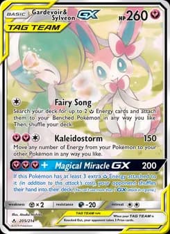 Gardevoir & Sylveon GX card in English