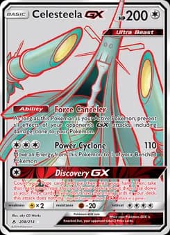 Celesteela GX card in English