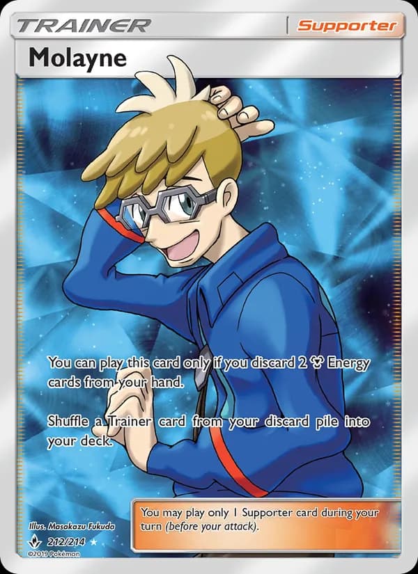 Molayne card in English