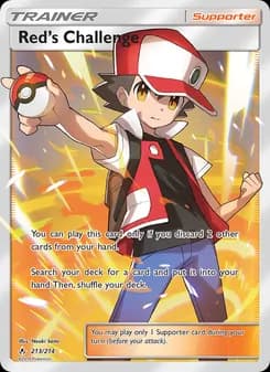 Red’s Challenge card in English