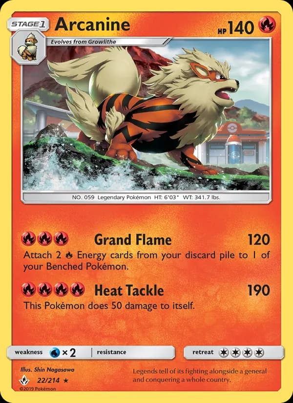 Arcanine card in English
