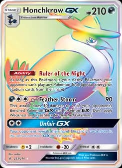 Honchkrow GX card in English