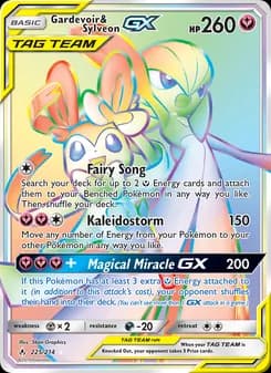 Gardevoir & Sylveon GX card in English