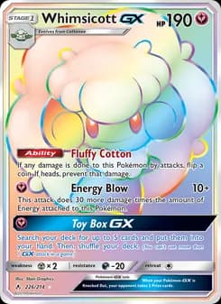 Whimsicott GX card in English