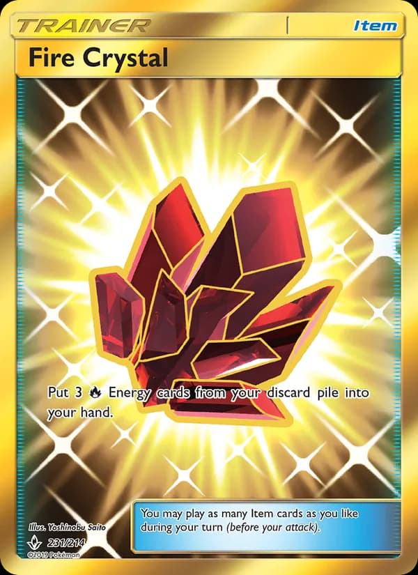 Fire Crystal card in English
