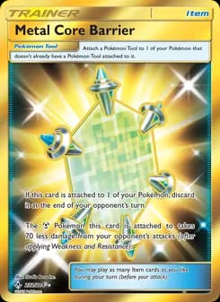 Metal Core Barrier card in English