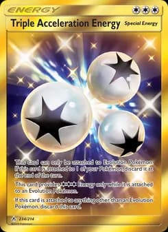 Triple Acceleration Energy card in English