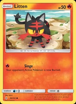 Litten card in English