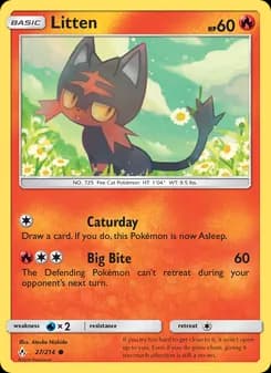 Litten card in English