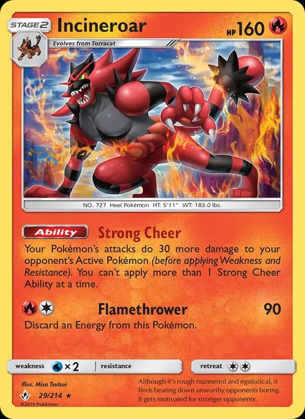 Incineroar card in English