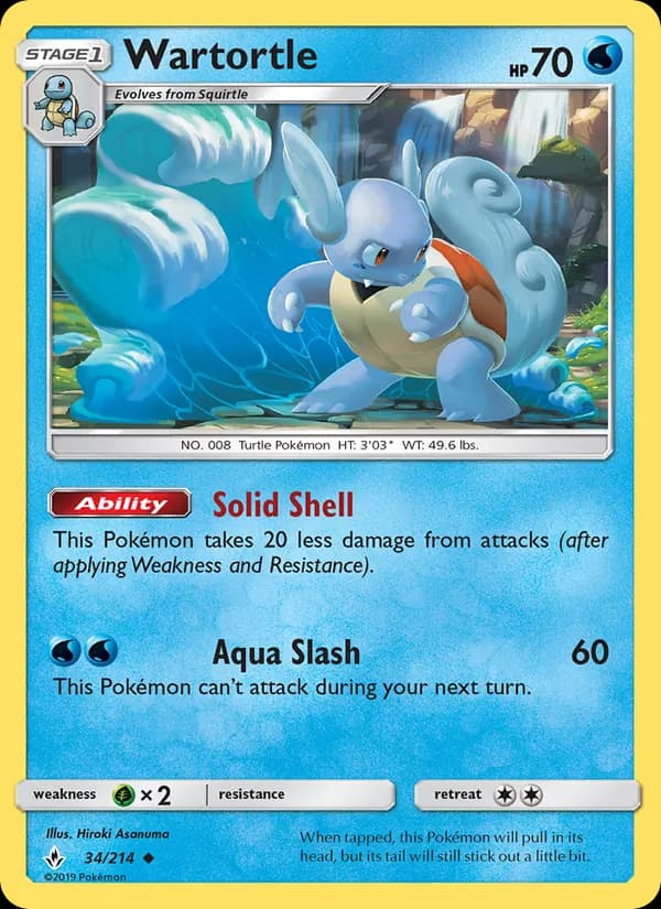 Wartortle card in English