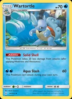 Wartortle card in English