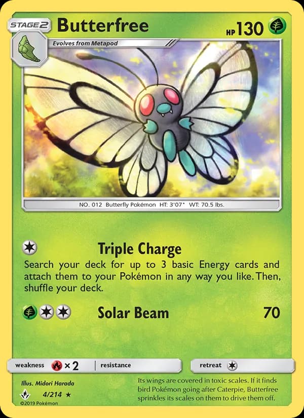 Butterfree card in English