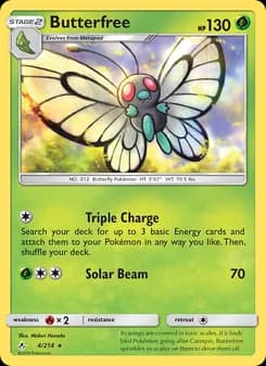 Butterfree card in English