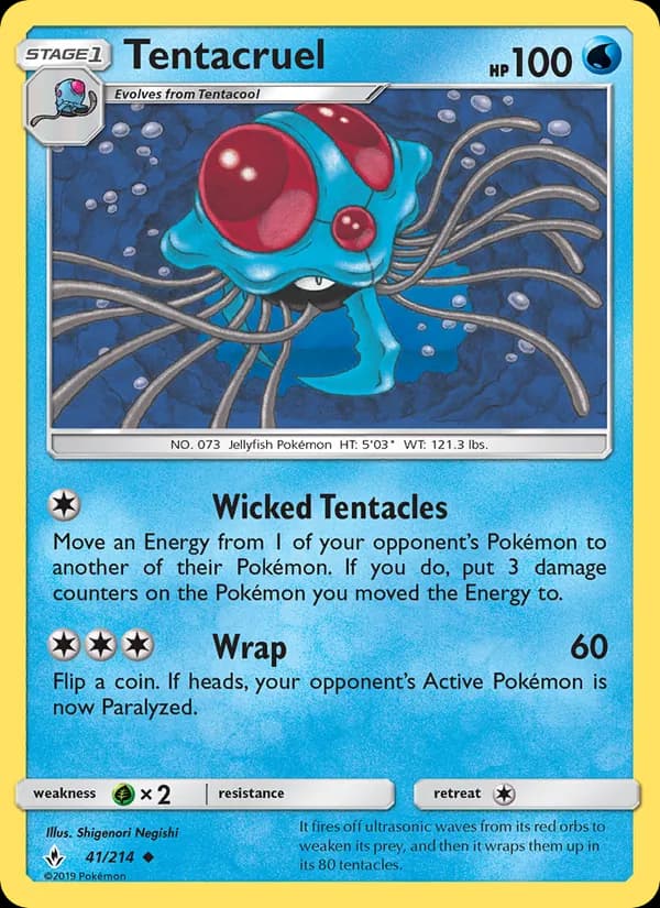Tentacruel card in English